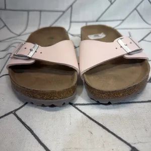 Birkenstock Madrid Sandals 40 Light Pink Vegan Single Strap Slide Shoes thumbnail 4
