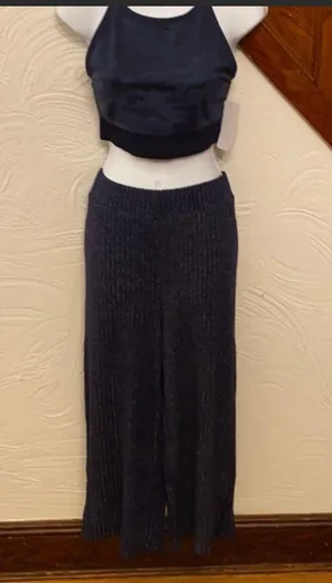 NWT  Ribbed Haci Cropped Athleisure Capri thumbnail 2