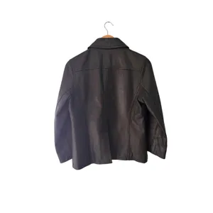 Banana Republic Vintage 1990s Black Leather Jacket Women's Small thumbnail 5