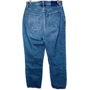 Abercrombie & Fitch Curve Love Dad High Rise Blue Denim Jeans Size 28 6 S Short thumbnail 2