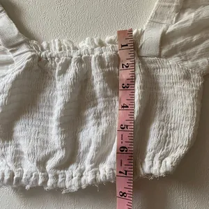 Sim & Sam White Peasant Crop Top Size S Long Sleeve Boho Cottagecore thumbnail 6