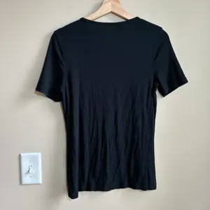 a new day black short sleeved t-shirt women's size medium modal cotton spandex thumbnail 6