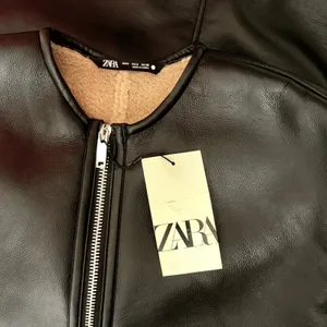 NWT!! ZARA ZW Collection Double Faced Coat Jacket Black Fleece Lining Small thumbnail 11