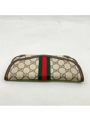 Gucci Beige GG PVC/Leather pouch thumbnail 4