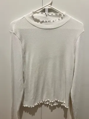 American Eagle XL ribbed white top. Barely used thumbnail 1
