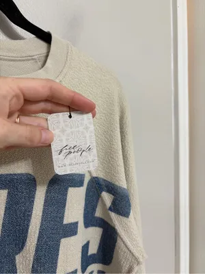 NEW Free People Retro Brand Apres Ski Pullover Crewneck 100% Cotton - Size XS thumbnail 8