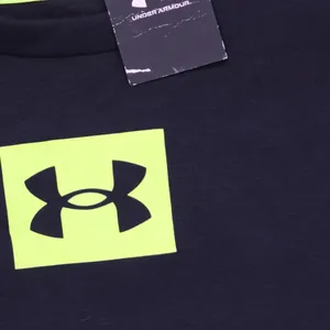 NWT Under Armour Highlighter Trim Athletic Sweatshirt Zip Pocket Black Multi L thumbnail 4
