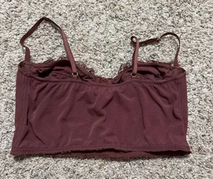 cropped brown urban outfitters corset thumbnail 2