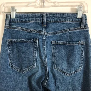 Target Wild Fable Blue Denim Mid Rise Cut Off Straight Leg Pants Jeans 0 thumbnail 8