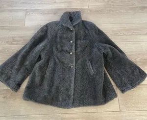 Vintage Women’s Four Button Fur Coat Bell Sleeve Size 46” Chest M/L thumbnail 1