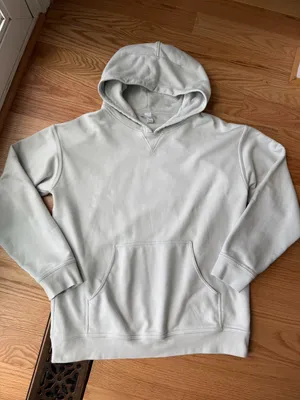 lululemon All Yours Hoodie French Terry 100% Cotton Gray - Size 12 thumbnail 4