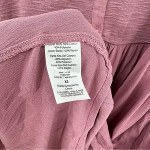 FRYE | Easy Button Down Midi Dress In Dusty Mauve Size Extra Small thumbnail 6