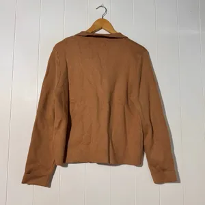 Lillusory Cardigan Sweater Medium Camel Button Front Lightweight Knit Brown thumbnail 5