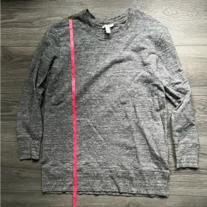 Daily/Ritual Heathered Gray Long Sleeve Crewneck Long Sweatshirt Size M Athletic thumbnail 6
