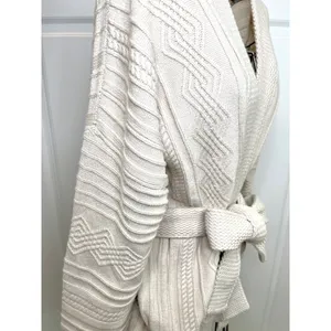 Pink Lily It Was All A Dream Chunky Beige Belted Cardigan NWOT thumbnail 11