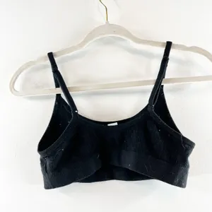 Alo Yoga Pointelle Sweater Be Mine Bra Bralette Black Small thumbnail 5