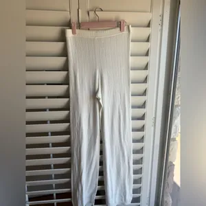 SKIMS White Sweater Knit Lounge Pants NWOT sz S thumbnail 5