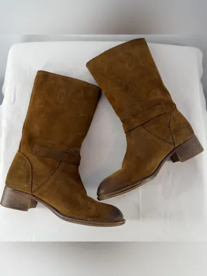 J. Crew‎ Ryder Suede Mid-Calf Buckle Equestrian Riding Boots Size 8.5 Brown thumbnail 7