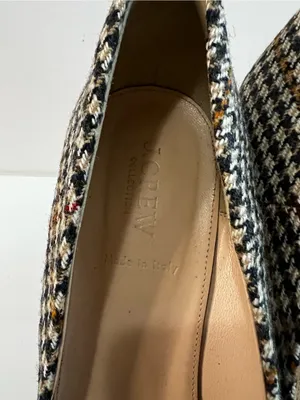 J.Crew Collection Lena Jeweled Tweed Chunky Heel Pumps Made in Italy thumbnail 9