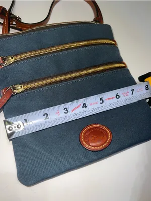 Dooney & Bourke Navy Crossbody with Brown Trim thumbnail 5