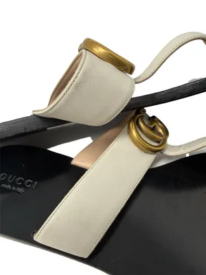 Gucci Marmont GG Thong Sandals Mystic White Flat Slide Flip Flops EU Size 39.5 thumbnail 7