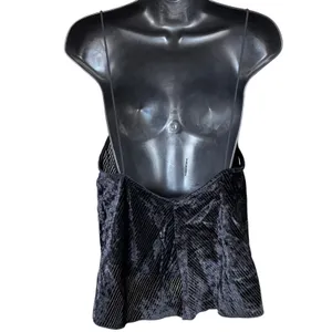 Intimately Free People Corded Velvet Cami Sz M Black Whimsigoth Fairy Grunge 90s thumbnail 3