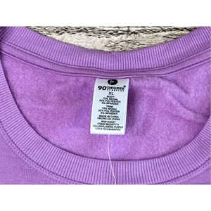 90 Degrees by Reflex Lounge Modal Top Sweatshirt Purple XL NWT‎ Athleisure thumbnail 3
