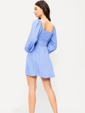 Old Navy Baby Blue Long Sleeve Dress Medium thumbnail 2