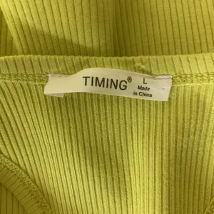 Timing‎ L Neon Ribbed Crop Tank Top Sleeveless Stretch Y2K Streetwear Festival thumbnail 3