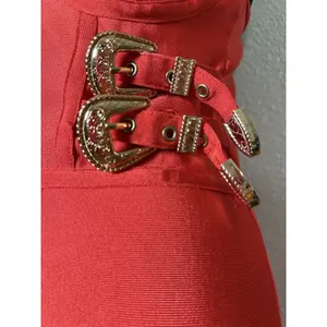 Akira dress orange with buckles size m thumbnail 3