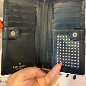 Kate Spade ♠️ Black Polka Dot Wallet thumbnail 7
