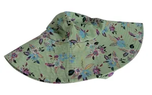 Steve Madden floral sun Hat EUC thumbnail 1