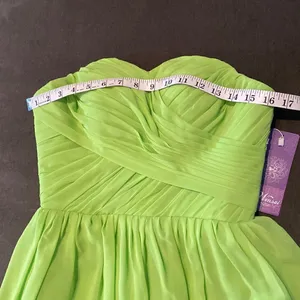 Women’s Lime Green Short Chiffon Prom Party Homecoming Dress Size 8 NWT thumbnail 10