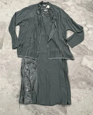 Kd‎ Spring Womens Lagenlook Dress With Cardigan Art to Wear Green Size Large L thumbnail 1