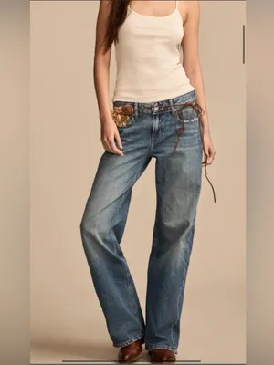 Lucky Brand Baggy Mid Rise Curvy Wide Leg 28L NEW thumbnail 6