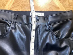 Abercrombie & Fitch The 90’s Straight Ultra High Rise Faux Leather Pants Size 4 thumbnail 10