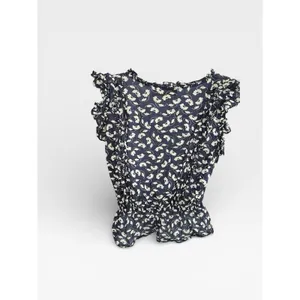Polo Ralph Lauren Blue Floral Blouse Size 8 thumbnail 7