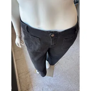 Black High Waisted Straight Leg Patch Pocket Denim Jeans‎ 2XL LC7874537-P2 thumbnail 2
