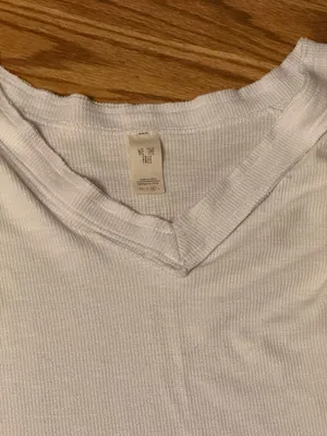 Free People We The Free Bubble Thermal V-Neck Embroidered Tee Shirt thumbnail 4