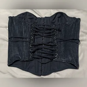 Urban Outfitters navy blue corset thumbnail 2