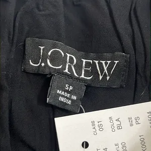 J. Crew Sleeveless Midi Dress Poplin Cotton Black Smocked Size Small Petite‎ thumbnail 5