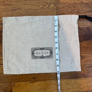 GUCCI Drawstring Dustbag Small Tan‎ and Black thumbnail 8