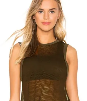Free People Fishnet Mesh Tank With Built in Bandeau thumbnail 1