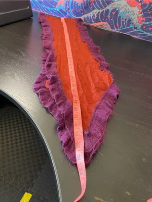 Purple and Orange Women's Scarf - Lightweight Fashion Wrap thumbnail 5