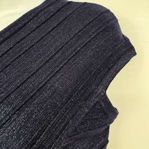 Foreign Exchange One Shoulder Bandage Mini Dress Womens M Navy Shimmer Bodycon thumbnail 5