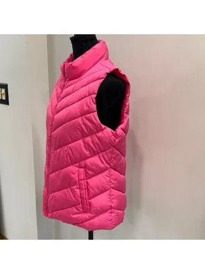 Gap women’s Pink Puffer Vest size M Like New thumbnail 2