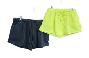 Womans (2) Sweat shorts Gray/Yellow Sz XL NWT thumbnail 1