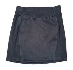 Lululemon Scuba Mini Skirt Womens‎ Small Black Excellent Fleece Lined Ribbed thumbnail 1