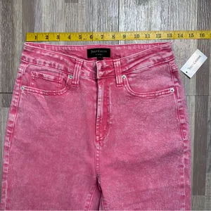 Juicy Couture Pink Acid Washed Straight Leg Jeans NWT Women’s Size 25” thumbnail 3
