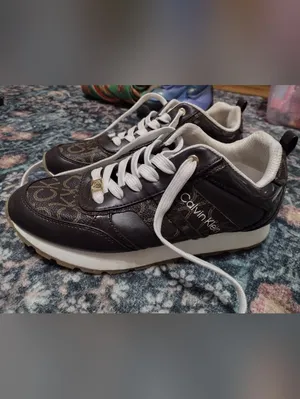 Calvin Klein Brown Monogram Lace-Up Sneakers thumbnail 2
